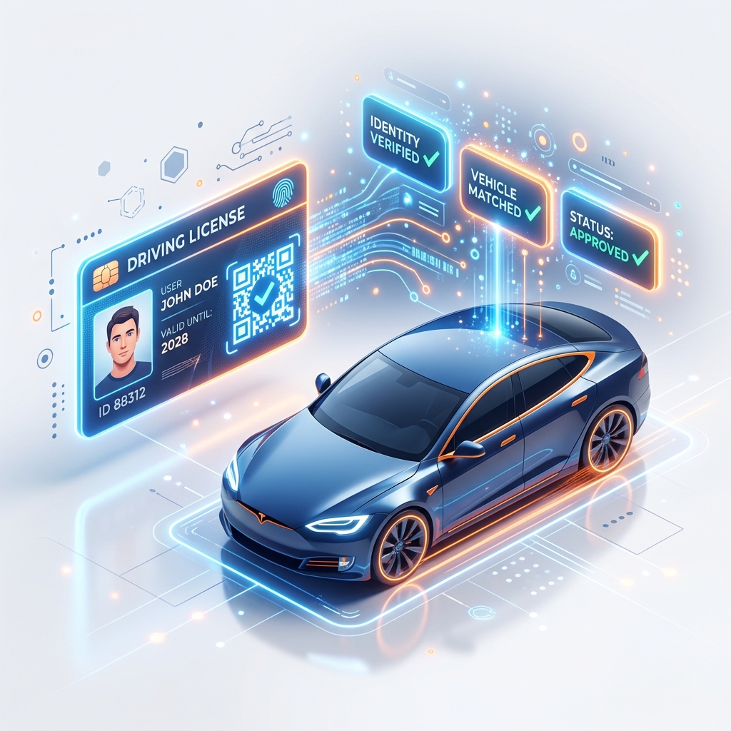 Fintech Vehicle RC Verification API Illustration