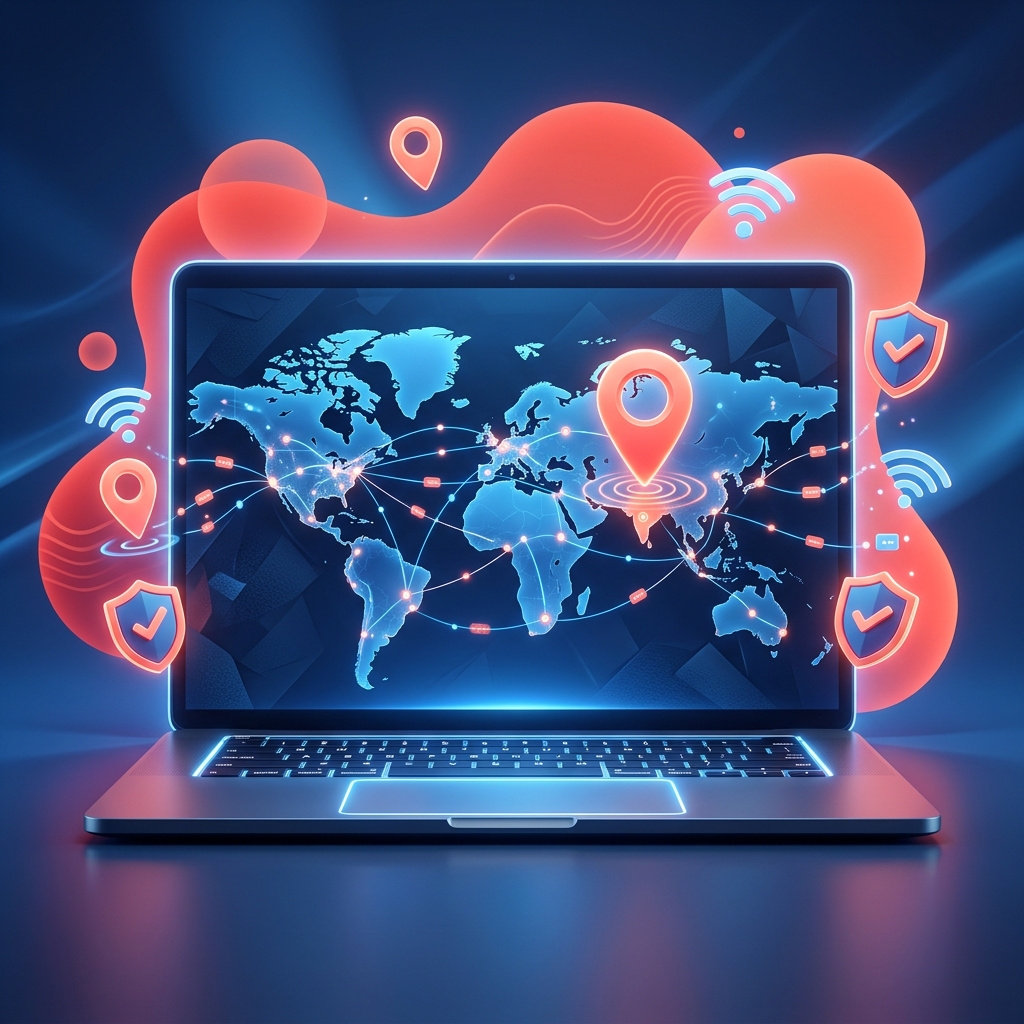 IP Address Location Detection Illustration